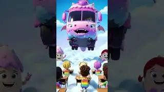 MAGIC School Bus Becomes a Dragon?! | Fluffy Cloud Ride for Kids 🚌🐉✨ #Shorts