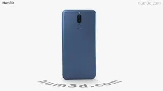 Huawei Mate 10 Lite Aurora Blue 3D model by 3DModels.org
