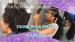 how to put 4C NATURAL HAIR INTO A SLEEK, EXOTIC PONYTAIL! |@HairbyShaunda/ LAS VEGAS STYLIST