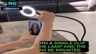 Studio Selfie LED Ring Light with Cell Phone Mobile Holder for Youtube