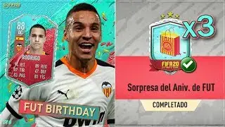 🎁 😱 SORPRESA DEL FUT BIRTHDAY x3 !!! 🎂 RODRIGO 88 FUT BIRTHDAY BRUTAL ! 🎉 | ✅ SBC FUT 16 ✅ | FIFA 20