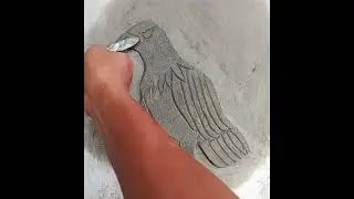 Cement eagle carving