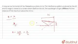 A long narrow horizontal slit lies `1mm`above a plane mirror.The interference pattern produced