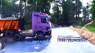 TRUCK vs EXTREME ROAD! No Mercy Terrain | MudRunner