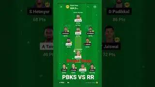 PBKS VS RR DREAM TEAM #dreamteam #dream11 #ipl #dreamteamtoday #myteam #fantasy #pbksvsrr #punjab