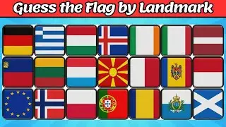 Guess the Flag by Landmark Challenge!  Can You Identify the Country!