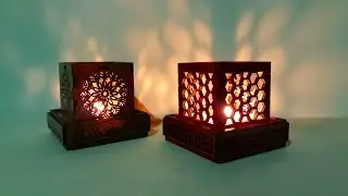 DIY Laser-Cut Wooden Candle Holders - Assembly & Glow Test
