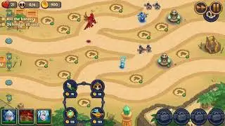 Realm Defense | World 3 | Level 58 | Campaign Mode | 3 Stars | No Spells | Sunstorm Sands