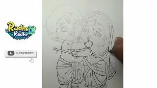 Radha Krishna kyon cute painting drawing new trending video