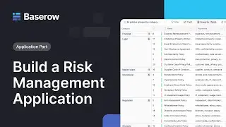 🖥️ Build a Risk Management App &ndash; No-Code Risk Assessment Tool in Baserow (2025)