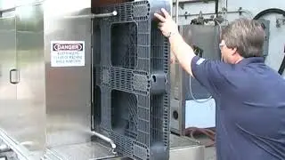 Tunnel Washer - Pallet Demonstration - Model WRBO-1500V-PW | Douglas Machines Corp.