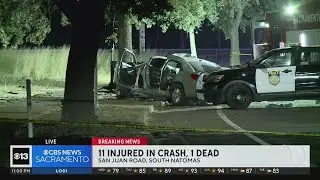 11 injured, 1 dead in south Natomas crash