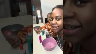 Me and my sister do a challenge with slime!!!!! 🫢🫢🫢🫢