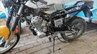 Jawa 125 Dandy, real start, výměna motoru, part 1