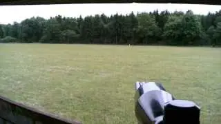 Schuss Probeschuss .30-06 Drilling Zielscheibe 100 Meter Action Cam