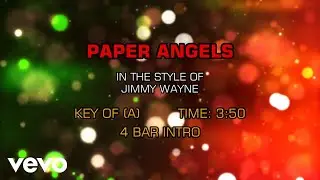 Jimmy Wayne - Paper Angels (Karaoke)