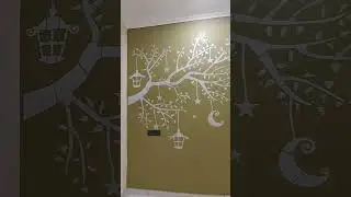 #walltexture #wallstencils #wallartdecor #painter #shorts #1million #trending #asifkhanart
