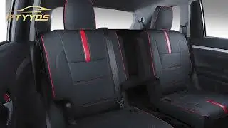 PTYYDS Fit 2014-2019 Toyota Highlander Seat Covers 7 Seater Show S Black+Red