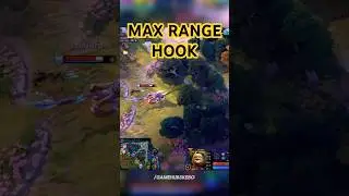 PUDGE MAX RANGE HOOK &mdash; UNBELIEVABLE SHOT! #dota2 #pudge #hook #immortalrank #shorts