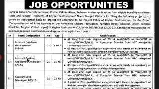 23 Posts of Computer Operator and other in KP Home and Tribal Affairs Department | KPK Jobs today