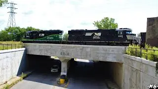 A Geep, An SD33ECO, and Bison Switchers