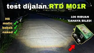 lampu h6 rasa biled⁉️ review  lampu depan RTD M01R bisa buat matic bebek naked‼️