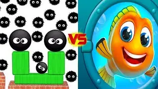 Hide Ball Brain Vs Save The Fish New UPDATE Satisfying Double Walkthrough Puzzle IQ Merge Master!