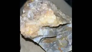 Knapping some raw flint ridge crystal chunk into a hunting arrowhead