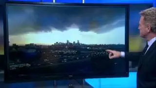 Timelapse shows swirling storms over Denver prompting tornado warning
