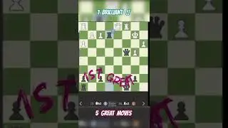 1 Brilliant 5 GREAT MOVES Shahzad's brilliancy in low ELO chess #chessgame #chesscom #checkmate