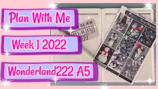 Plan With Me | Week1 3rd-9th January 2022 | Wonderland222 A5 | Featuring DEK Designs