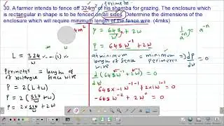 MATH: FORM4: DIFFERENTIATION: LESSON 20