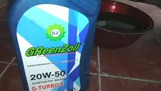 Drain Elf Moto 4 Pro, ganti review oli GReenzoil 20W50, olinya motor roda tiga + coba soya bean oil