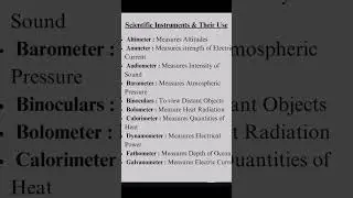Scientific Instruments and their uses by lets learn18 ☺️☺️ #science #education