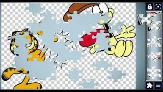Garfield's Epic Kick-Odie Gets Flipped!🤪 🚀🎉//@jigsawart4512 
