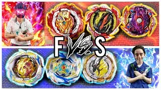 Zankye FATHER VS SON: ULTIMATE DUEL Beyblade Burst 3on3 BATTLES!