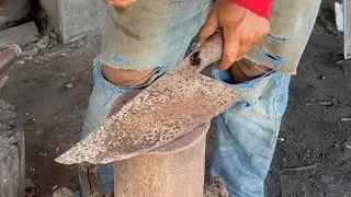 Knife Making - Forging A Powerful Cleaver From The Brocken Knife