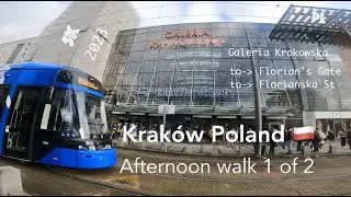 Kraków Poland 🇵🇱 Afternoon walk 1 of 2, Nov 2023 - Galeria Krakowska to Florian's Gate to Floriańska