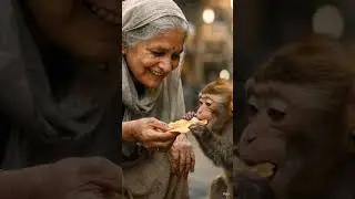 Sad monkey! #trending #sad #imotional #viral #shorts #funny #animals #cartoon #aivideo #cartoon