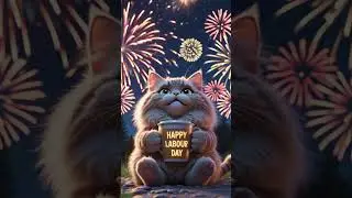 Happy Labour Day #cat #celebration #happy  #relaxing #labourday #cute #cutecat #catlovers #ytshorts
