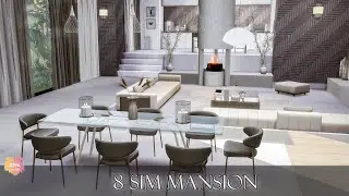 8 SIM MANSION | The Sims 4 CC Speed Build | DOWNLOAD LINK (TRAY+CC+LINKS)