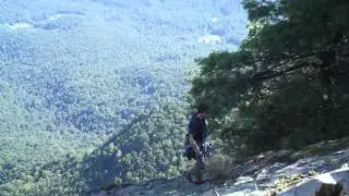 Free Climber Finishing Whiteside Mountain