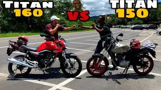 Titan 160 vs 150 carburada com comando jet motos