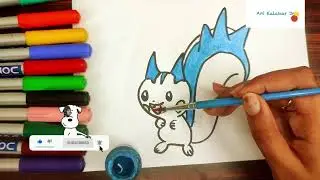 How to draw Pachirisu pokemon||Easy Drawing of Pachirisu pokemon step by step||Coloring of Pachirisu