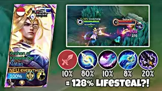 NATAN USING NEW FIGHTER EMBLEM SECURES THE WIN?! | NATAN GOT 128% HYBRID LIFESTEAL! ~ NATAN GAMEPLAY