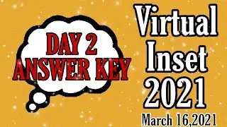 VIRTUAL INSET DAY 2 ANSWER KEY👍||