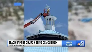 Fort Myers Beach Baptist Church demolished, other buildings stay in bureaucratic limbo