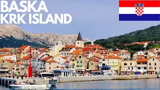 Baska Walking Tour, Krk Island, Croatia, 4k