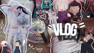 package unboxing with me! || anime jjk gojo and geto,plushi,acrylic standie □ 🖤🤍