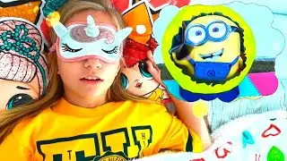 Balloons and Fun Pranks! Alice and dad pretend to play outside